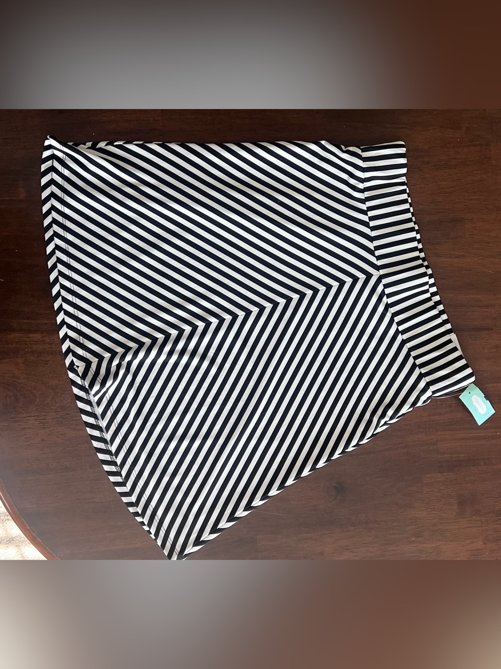 NWT Maurices Black and White Striped Mini Skirt